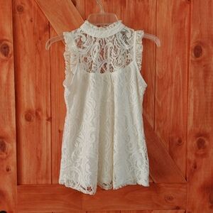Heart Soul Cream Lace Top